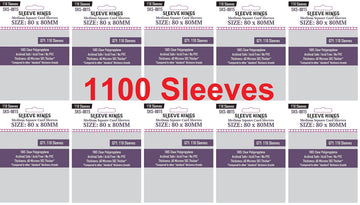 Sleeve Kings Medium Square Card Sleeves 80 X 80 Mm (10X110 Pack, 1100 Sleeves)