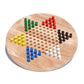 WE Games Solid Wood Chinese Checkers Board Game, 11.5 in for 6 Players, Multicolor, Model 493111