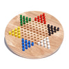 WE Games Solid Wood Chinese Checkers Board Game, 11.5 in for 6 Players, Multicolor, Model 493111