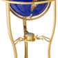Unique Art 36-Inch By 13-Inch Floor Standing Blue Lapis Gemstone World Globe Gold Tripod