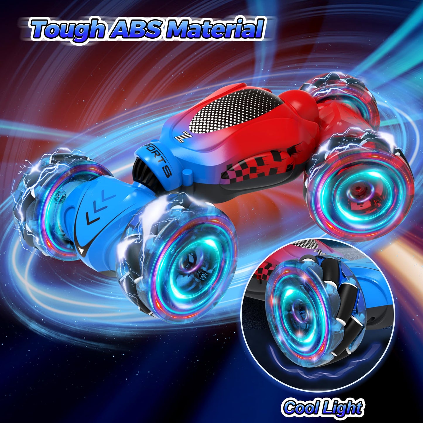 Nitigo Remote Cars For Kids Ages 4-8, Toys For Ages 5-7, Gift For 4 5 6 7 8-13 Years Old, Gesture Sensing Rc Stunt Car With Ligh