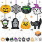 DoubleFill 48 Pcs Halloween Suncatchers Craft Kits DIY Stained Glass Effect Tissue Paper Kits Bulk for Window Decor Ornament Par