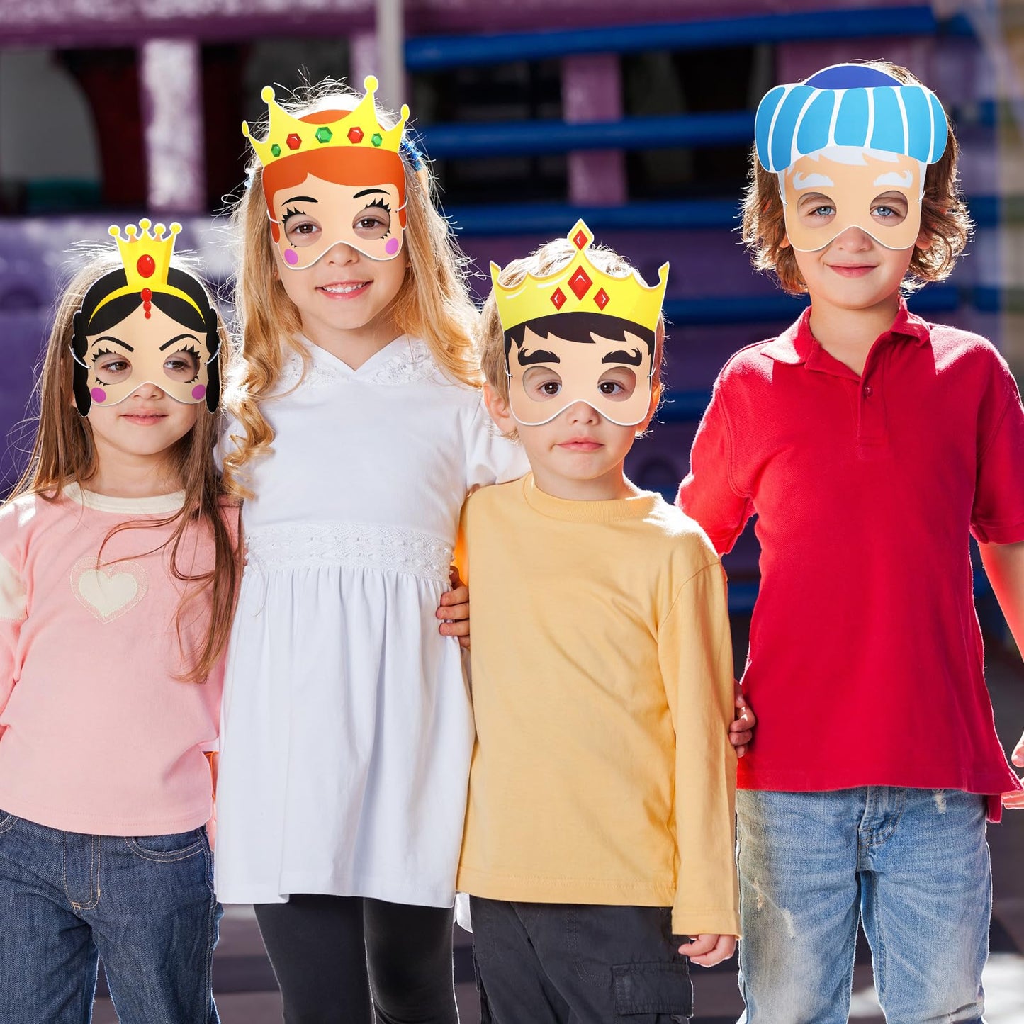 Hotop 30 Sets Purim Masks For Kids Decorations Jewish Party Diy Purim Masks For Kids Jewish Costume Gifts Game Role Play Cosplay