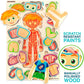 Quokka Wooden Puzzles For Kids – Montessori Puzzles For Toddlers 3-5 – Preschool Game Learning Human Body Parts Anatomy Skeleton – Educational Toys For Boy & Girl