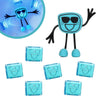Glo Pals Blair Water-Activated Bath Toy With 6 Reusable Light-Up Cubes For Sensory Play