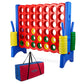Giantville Giant 4 In A Row Connect Game - Storage Carry Bag Included - 4 Feet Wide By 3.5 Feet Tall - Oversized Floor Activity For Kids & Adults – Jumbo Sized Outdoor/Indoor Play - Durable Waterproof