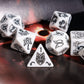 HDdais DND Dice Set, 7PCS Polyhedral Dice Set with Beast Pattern for Dungeons and Dragons, White D&D Dice for Role Playing Game