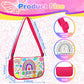 Ambesi Coloring Handbag, Color Your Own Bag, DIY Party Graffiti Bag with 12 Color Pens, Arts and Crafts Kit, Gift for Girls (Rai