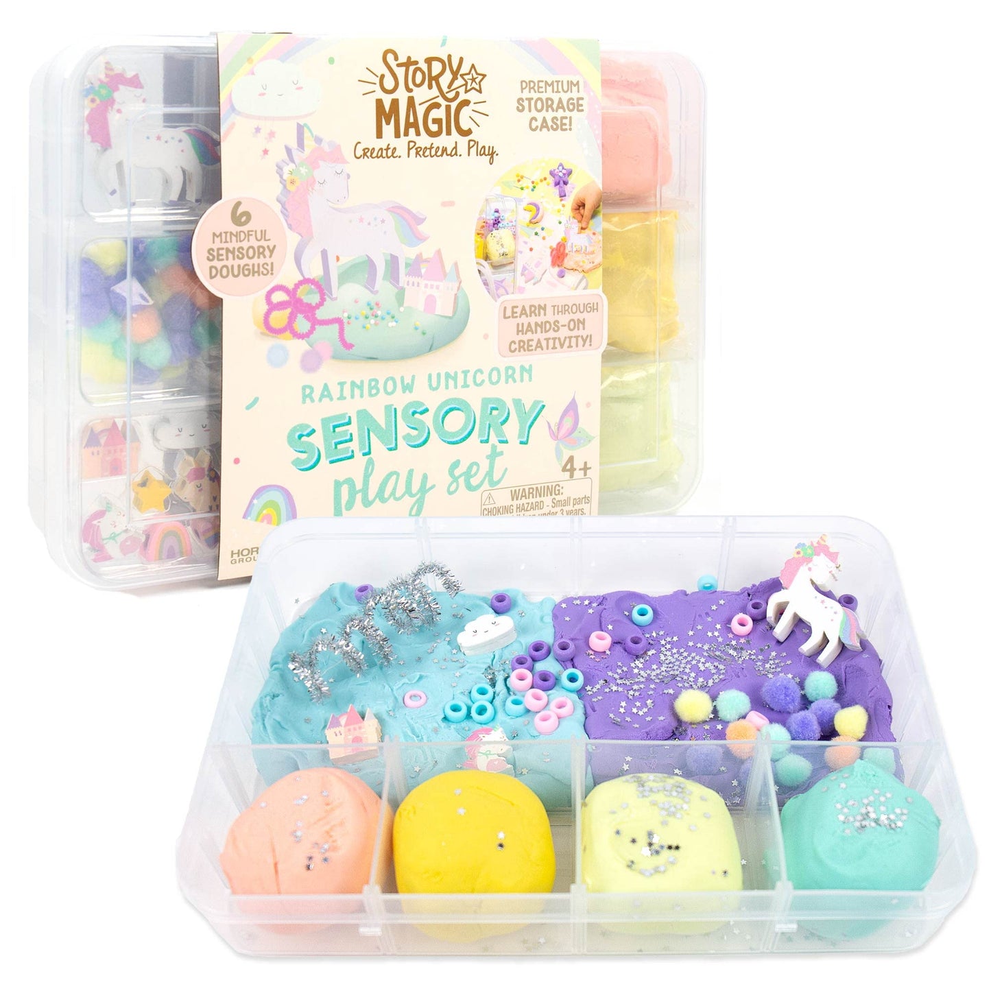 Story Magic Rainbow Unicorn Sensory Play Set - Tactile Activities for Kids Ages 4-8, Medium, Multi, Model 218897A, Plastic