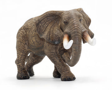 Gemini&Genius Elephant Toy For Kid, Safari Animal Toy, Realistic 7' Large Elephant Action Figure Toy, Wild Life Toys, Great Gift, Collection, Cake Topper, Storytelling Prop And Decor For Kids