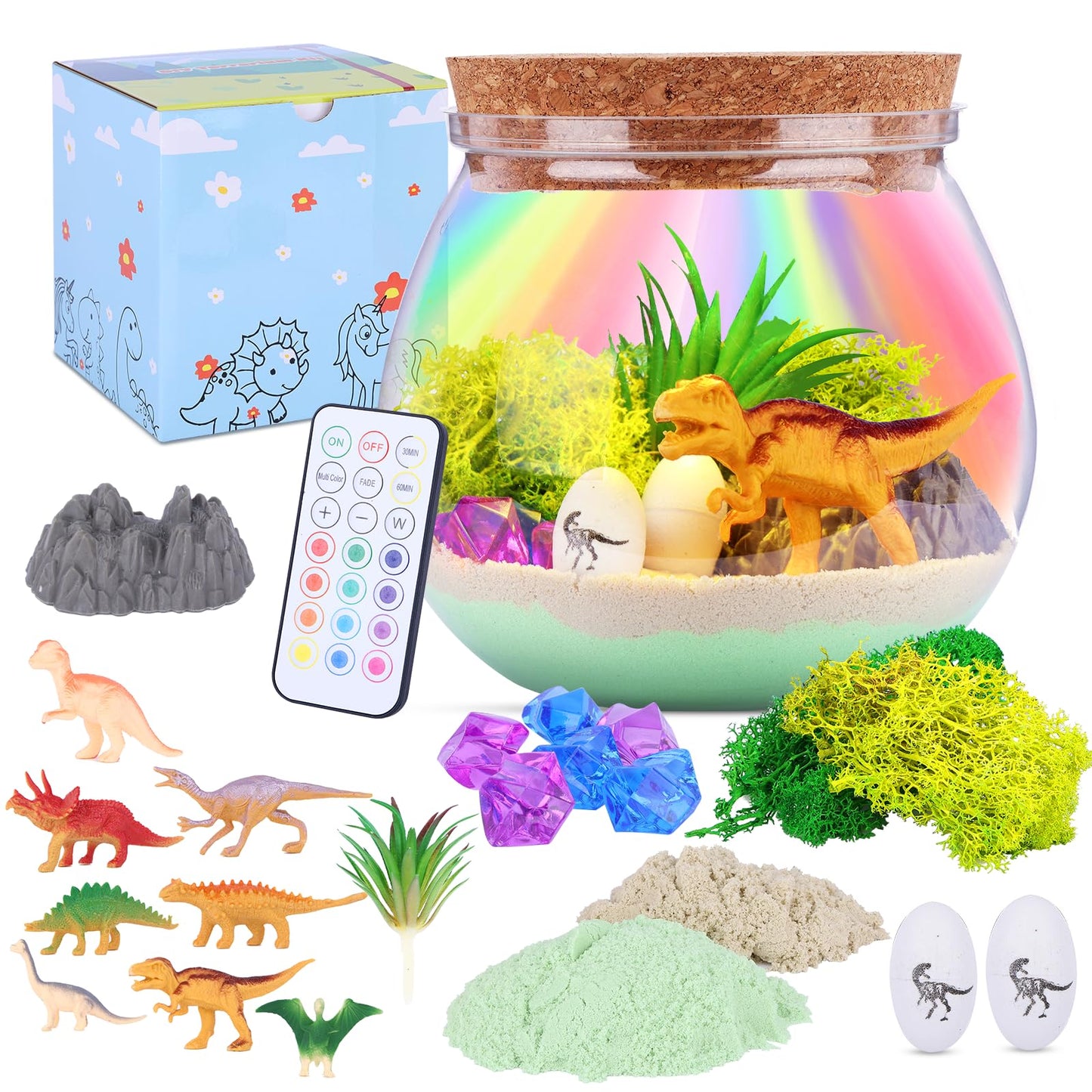 Dinosaur Gifts For Boys 4-12 Years Old, Dinosaur Crafts Kit For Kids, Light Up Dinosaur Decoration With Remote - Arts And Crafts