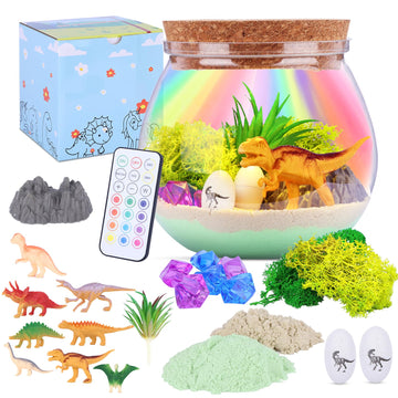 Dinosaur Gifts For Boys 4-12 Years Old, Dinosaur Crafts Kit For Kids, Light Up Dinosaur Decoration With Remote - Arts And Crafts