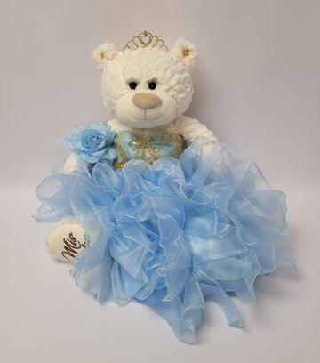Kinnex Collections Since 1997 20'' Quince Anos Quinceanera Last Doll Teddy Bear With Dress (Centerpiece) ~ Arc16831-4R (Baby Blu