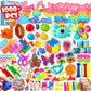 1000Pcs Fidget Toys Pack, Bulk Party Favors For Kids, Stocking Stuffers, Treasure Box Chest, Birthday Party, Classroom Carnival