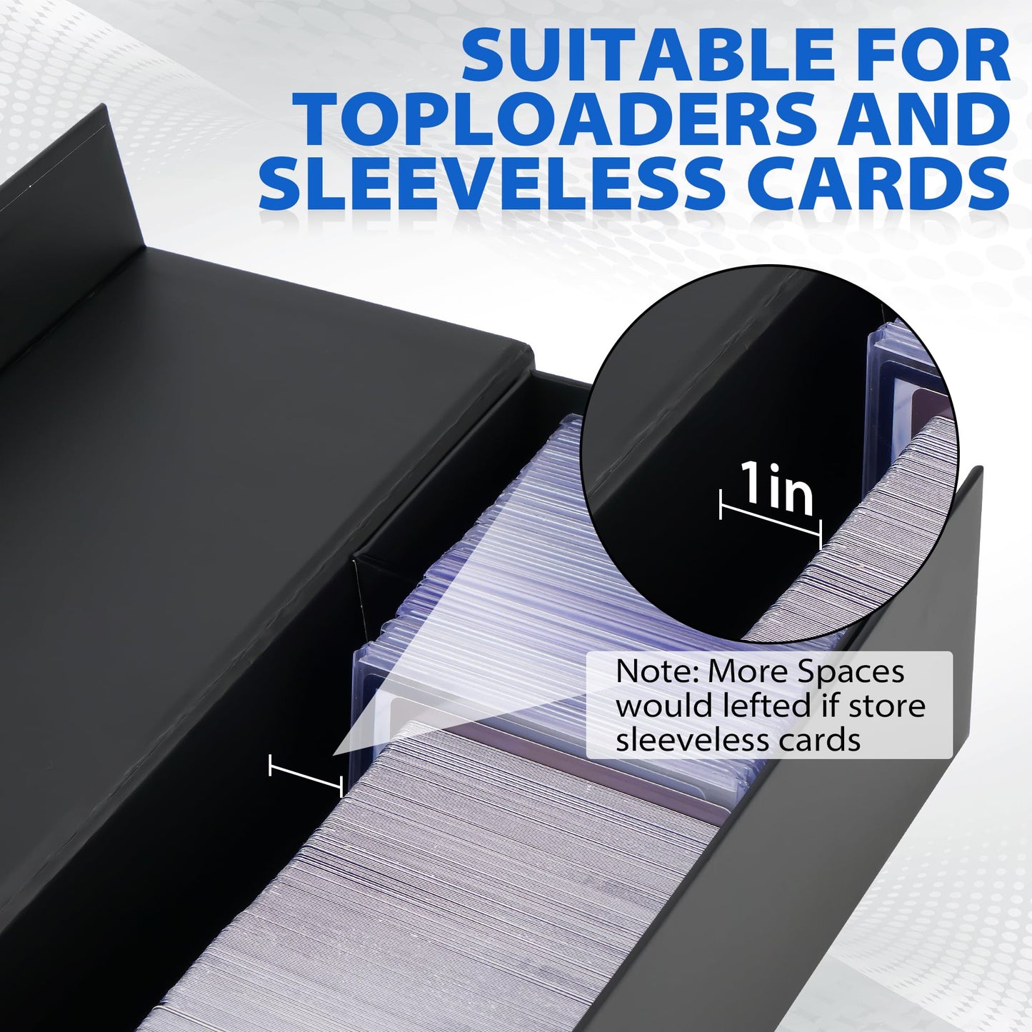 Sfsoc Magnetic Toploaders Storage Box,Trading Card Storage Box With 5Pcs Dividers,Toploaders Deck Box,Toploaders Card Case,Card