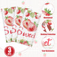Lianxuia 3Pcs Strawberry Tablecloth, 54 X 108 Inch Pink Checkered Plastic Tablecloth, Berry Sweet One Table Covers For Baby Show
