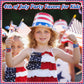 4th of July Party Favors Slap Bracelets for Kids 36PCS Red White and Blue American Flag Patriotic Snap Bracelet Bulk Independenc