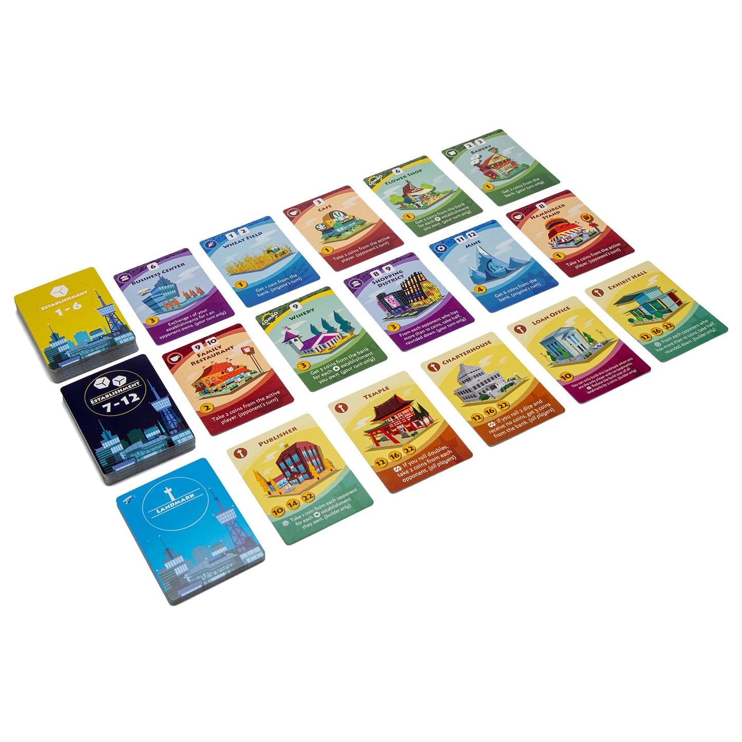 Pandasaurus Games Machi Koro 2 Board Game - Fast-Paced City Building Strategy for 2-5 Players, Ages 10+, Multicolor, Model PAN202113