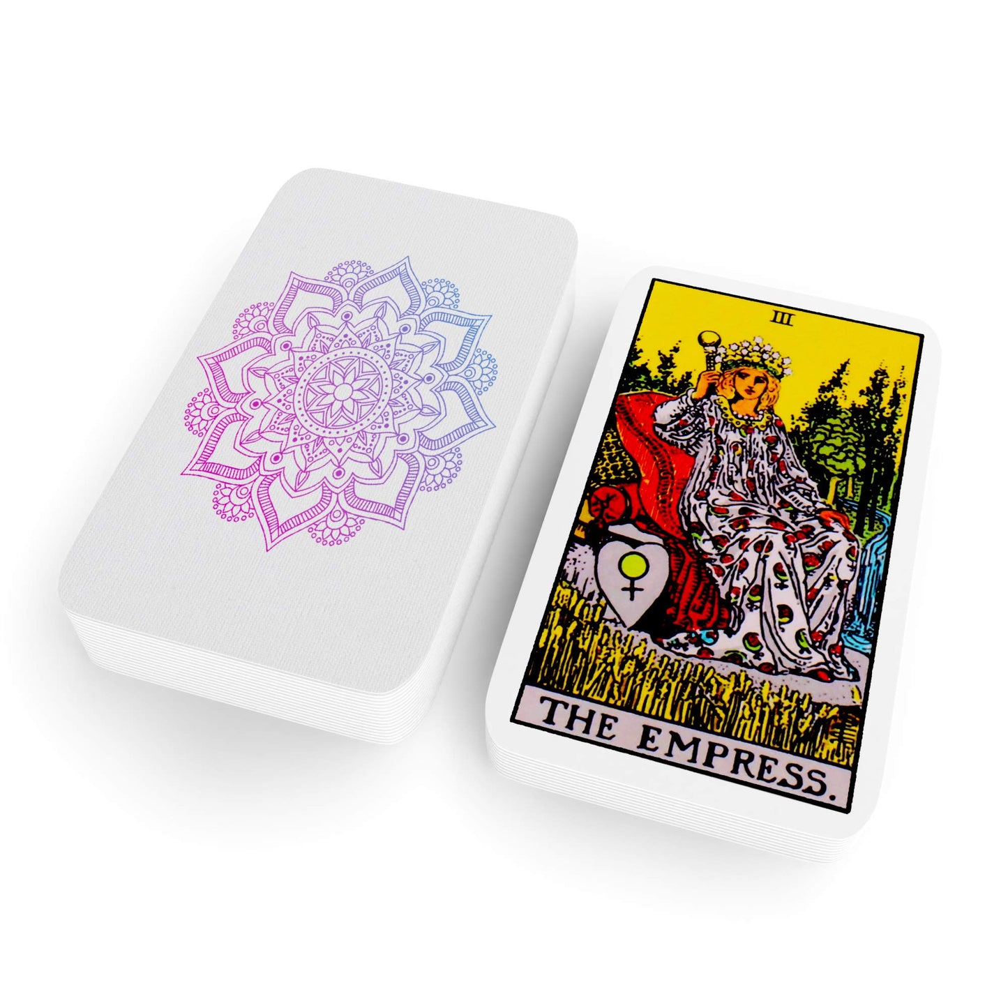 Sagesight Classic Tarot Cards Deck with Guidebook & enhanced Linen Carry Bag - Original Pamela Colman Smith Artwork - Tarot Cards for Beginners and Experts (Light)