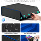 Uaono Card Storage Box For Trading Cards, 2400+ Mtg Commander Deck Box With 24Pcs Colorful Divider, Card Case Fits For Magic Tcg Ptcg Game Cards(Black&Blue)