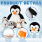 Aoriher 7 Pcs Penguin Stuffed Animal Sets 14 Inch Mommy Penguin And Plush Babies With 2 Eggs Wrapping Soft Cute Animal Plushie For Kids Exchange Gifts