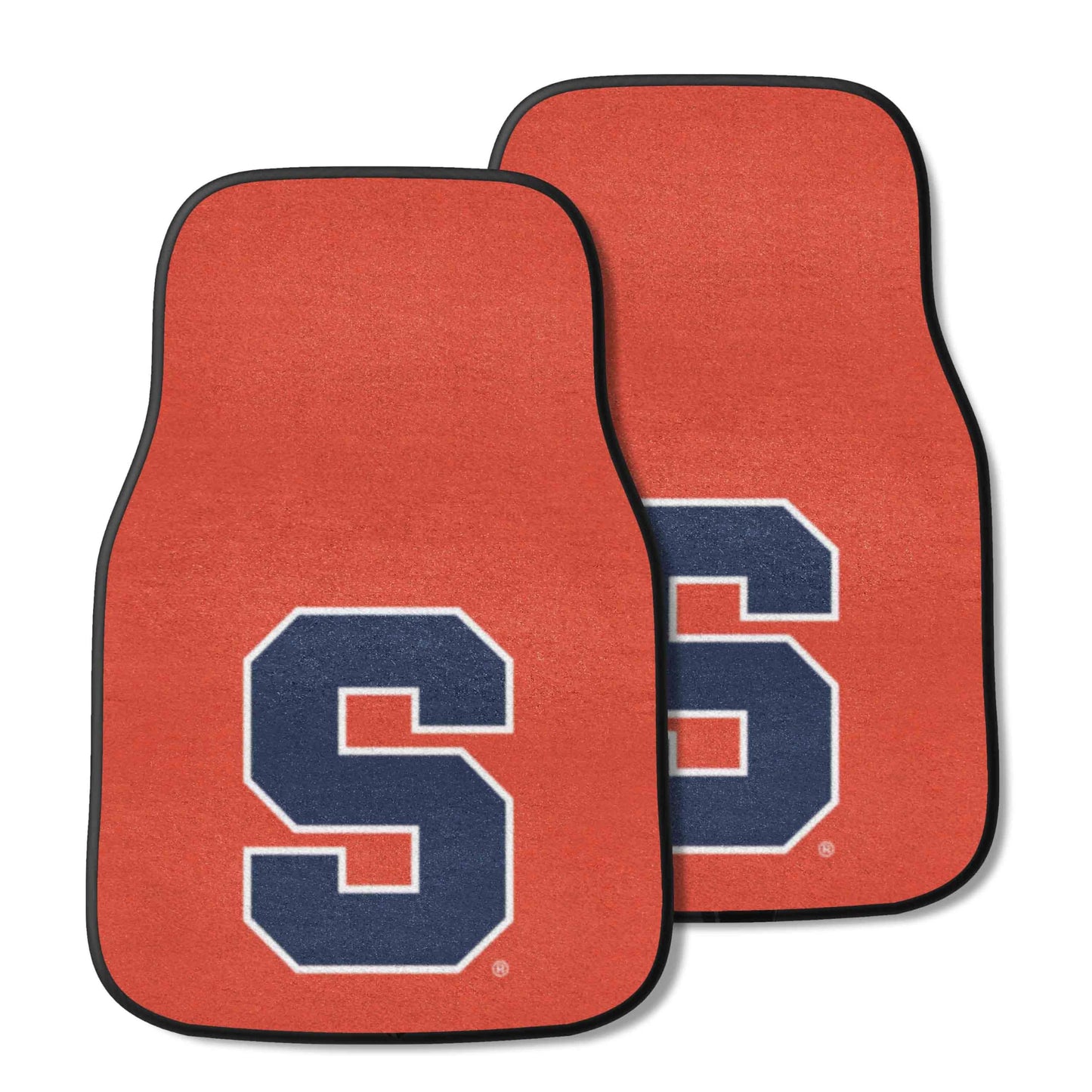 FANMATS 15952 Syracuse Orange Front 2-Piece Team Logo Carpet Car Mat Set, Front Row Automotive Floor Mats, Non-Slip Backing, Tea
