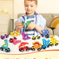 Wooden Dinosaur Train Set, Magnetic Dinosaur Toys And Number Train For Toddlers, Educational Montessori Toy For Counting And Mot