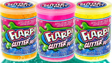 Ja-Ru Flarp Glitter Putty Scented Noise Putty (3 Units Assorted Color) Squishy Shine Rainbow Glitter Sparkling Colors, Noise Putty Slime, Stress Toy For Kids, Party Favors For Boys And Girls. 339-3P