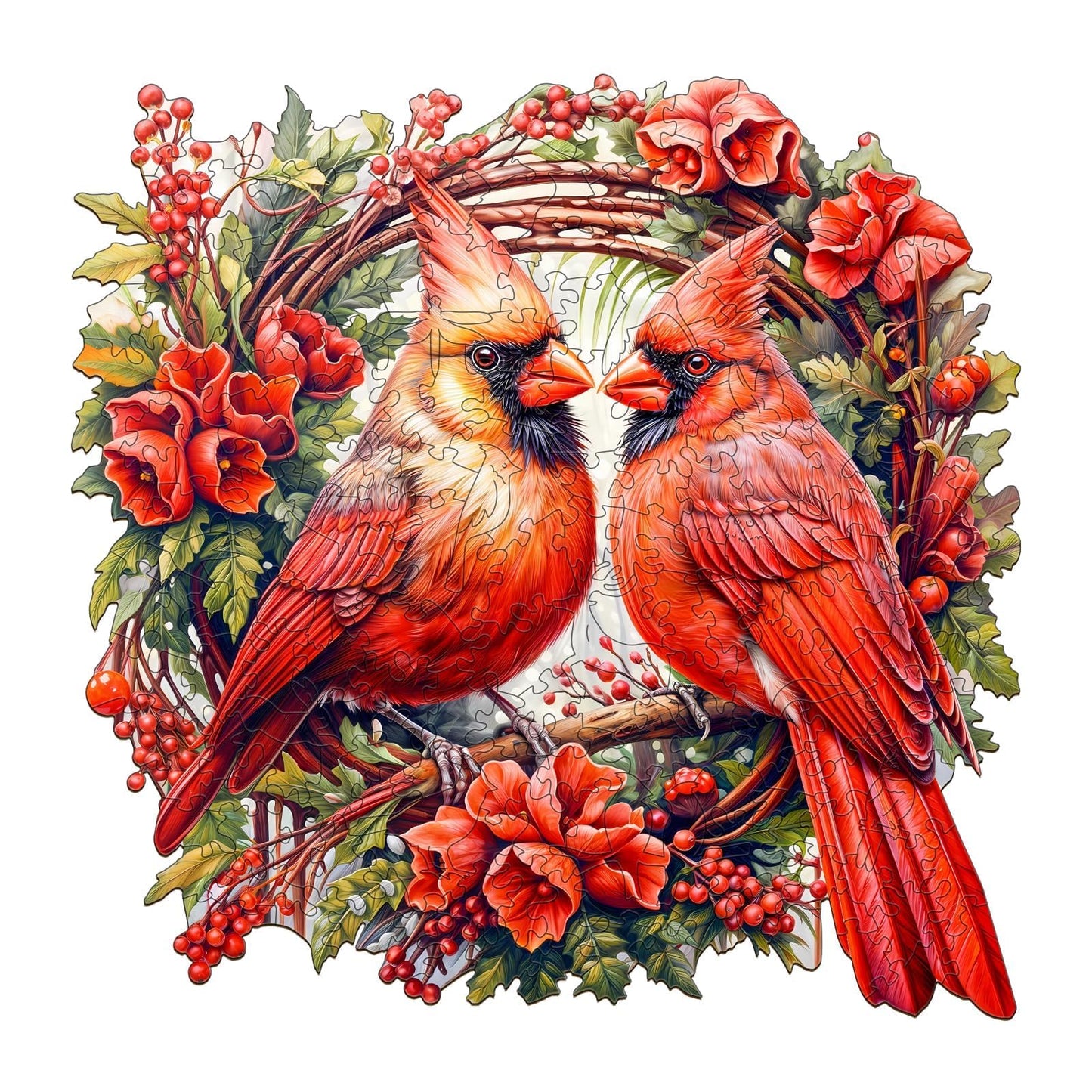 Jigfoxy Wooden Puzzles for mature-themeds  Cardinal Wood Puzzles mature-themed  Unique Animal Shape Wooden Jigsaw Puzzles for mature-themeds  Birthday Gifts for Puzzle Lovers  Family  Friend (M-11.4 * 11.3in-200 pcs)