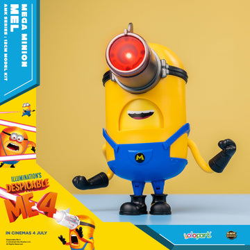Minions Despicable Me 4 Toys, 4.7 Inch Mega Mel Action Figures,Retractable Eye And 5 Changeable Facial Expressions Minion Model Kits,Gifts For Kids Ages 8 Years & Older