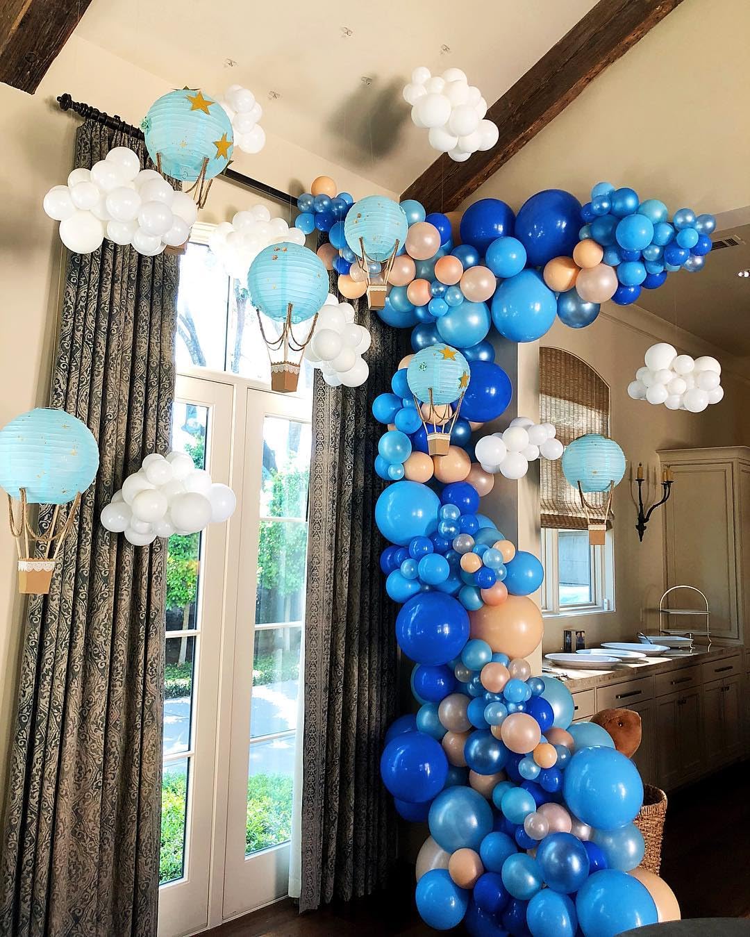 Bezente Blue Balloons 18 Inch - 30 Pack Large Thick Light Blue Balloons Big Round Blue Latex Balloons For Birthday Wedding Baby