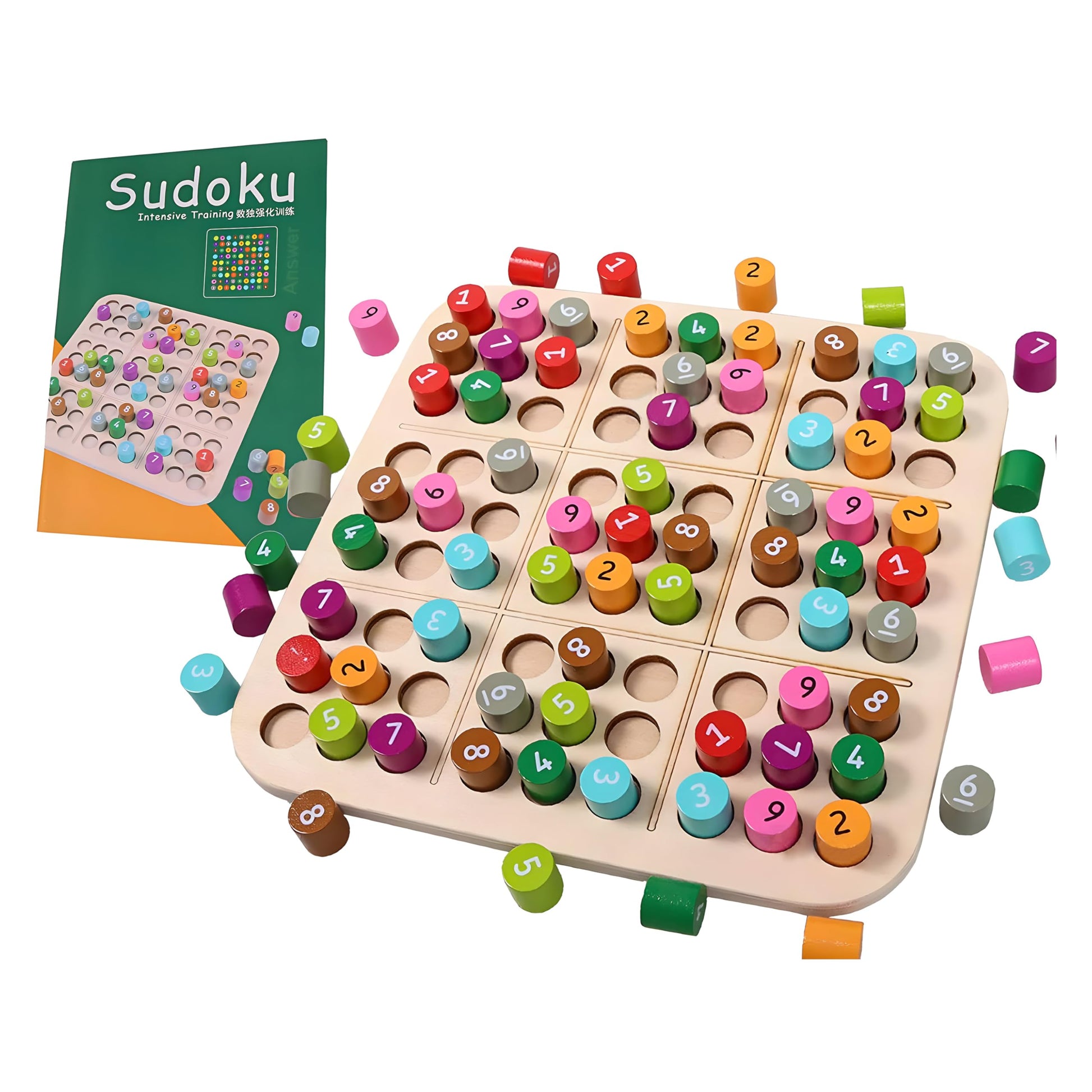 Toyshine Wooden Sudoku Game Board Puzzles Math Brain Teaser Train Logical Thinking Abilitytoys Educational Desktop Game For Kids