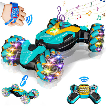 ViRockSign Gesture Sensing RC Stunt Car Remote Control Car 4WD,360 Rotating,2.4Ghz RC Cars Twist Car with Light & Music Car Toys