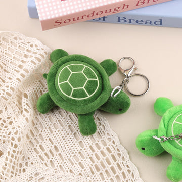 Anboor Small Turtle Stuffed Animals 5.1 Inch Glow In The Dark Turtle Plush Keychain Toy, Birthday Party Favor Bag Backpacks Car