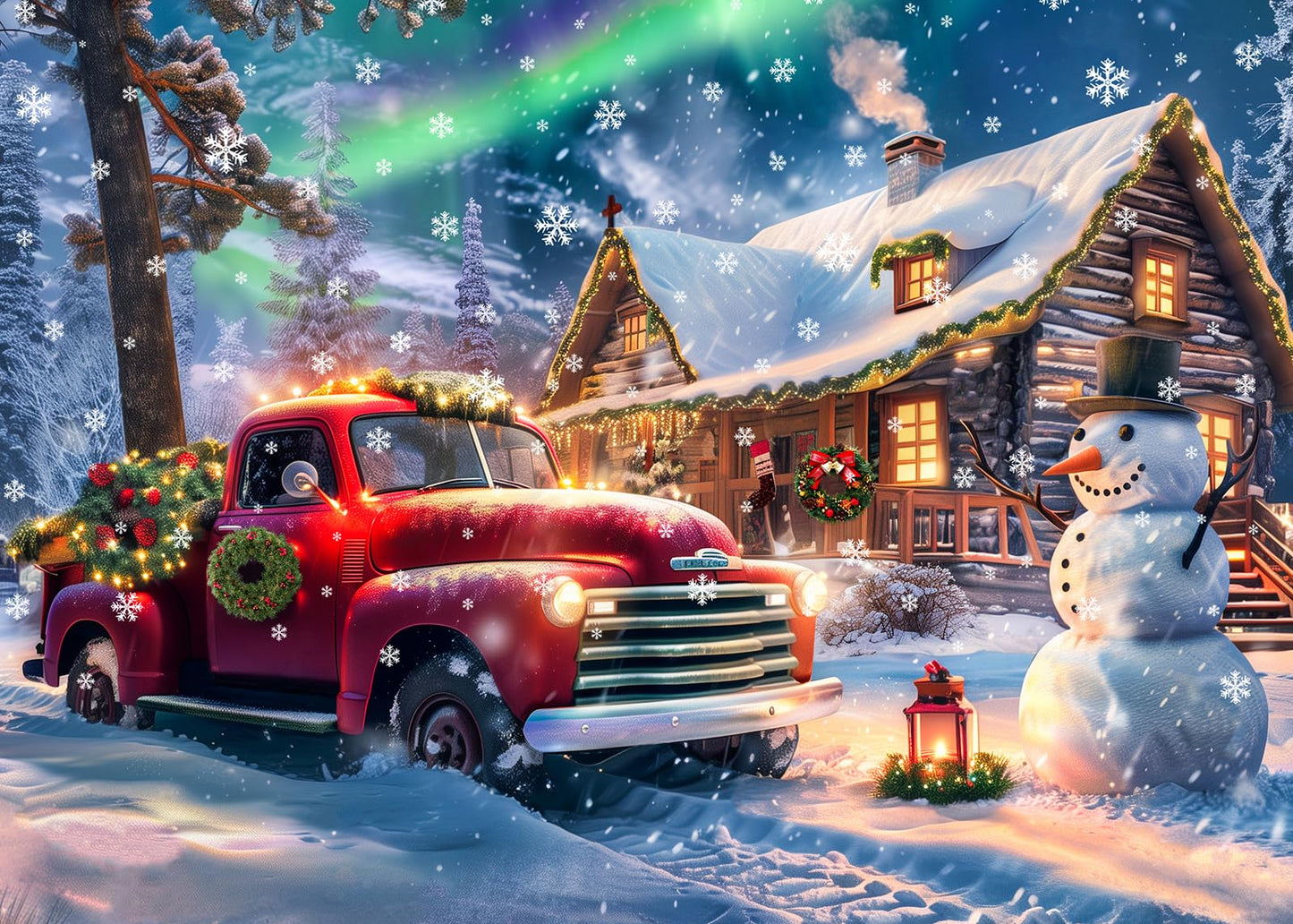 1000 Piece Puzzle for mature-themeds  Christmas Snowy Night Puzzles 1000 Pieces  Enchanting Christmas Eve Puzzles for mature-themeds Jigsaw Puzzle Vacation Challenging for Teens