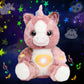 Cuteoy Plush Dirty Pink Unicorn Star Projector Musical Adjustable Singing Night Light Stuffed Animals Glowing Plushies Toy Gifts For Kids Birthday Easter Christmas,12''