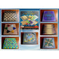Merchant Ambassador Classic Games Set - 100 Games, 5 Double-Sided Boards, Fun for Ages 3+, Cardstock Material