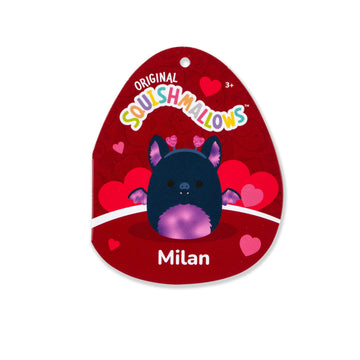 Squishmallows Original 14In Milan The Navy Blue Fruit Bat With Heart Headband - Official Jazwares Plush (Large)