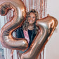 21 Balloon Number, Rose Gold Number 21St Birthday Balloons 40 Inch, 21 Or 12 Years Old Rose Gold Birthday Decorations For Men Wo