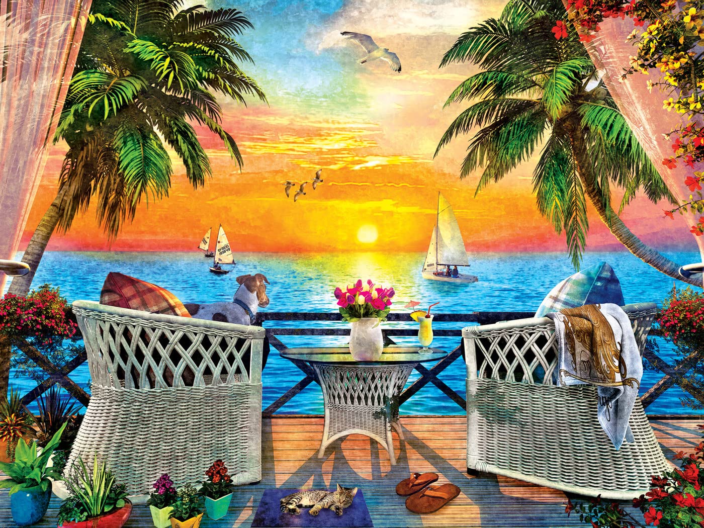 On The Balcony 550 Pc