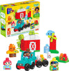 Mega BLOKS Toddler Building Blocks Toy Set - Green Town Farm, 51 Pieces, 3 Figures, Plastic, Ages 1+