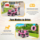 Hikole 12V 4Wd Ride On Dump Truck With Electric Dump Bed, Kids Ride On Cars With Remote Control, Shovel, Led Lights, Music Playe