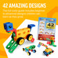 Brickyard Building Blocks Stem Toys - Educational Building Toys For Kids Ages 4-8 With 101 Pieces, Tools, Design Guide And Toy S