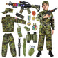 Metemot Kids Army Costume For Boys, Military Army Costume With Army Toys, Solider Boy Dress Up, Halloween Costumes For Boys
