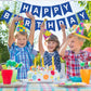 Hooqict Blue Happy Birthday Banner Sign For Backdrop Blue Birthday Decorations For Men Baby Boys 1St 2Nd 3Rd Party Banner Garland Bunting Flag Wall Door Decorations Supplies