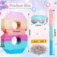 Jenaai 16 Inch Number Piata Kids Birthday Party Macaron Piata with Blindfold Stick and Confetti for Unicorn Birthday Wedding Bab