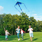 SGftre Blue Large Delta Kites for Kids Ages 8-12 Easy to Fly Kite for mature-themed and Kids Outdoor Sports Kites Beach Kite Family Outdoor Toy (Spacecraft Lightweight-Blue)