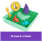 Kinetic Sand, Sandbox Set with 1lb Green Play Sand, 4 Tools & Molds, Storage, Sensory Toys for Kids Ages 3 and up