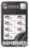 MasterPieces NFL Denver Broncos, Double Six Collector Edition Dominoes Game, For Ages 3+, Black, One Size (41632)