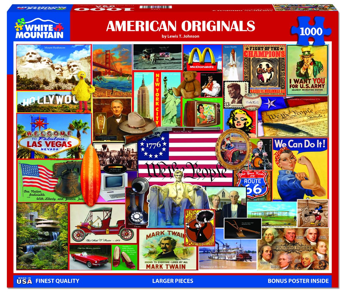 White Mountain Puzzles - American Originals - 1000 Piece Jigsaw Puzzle For Adults